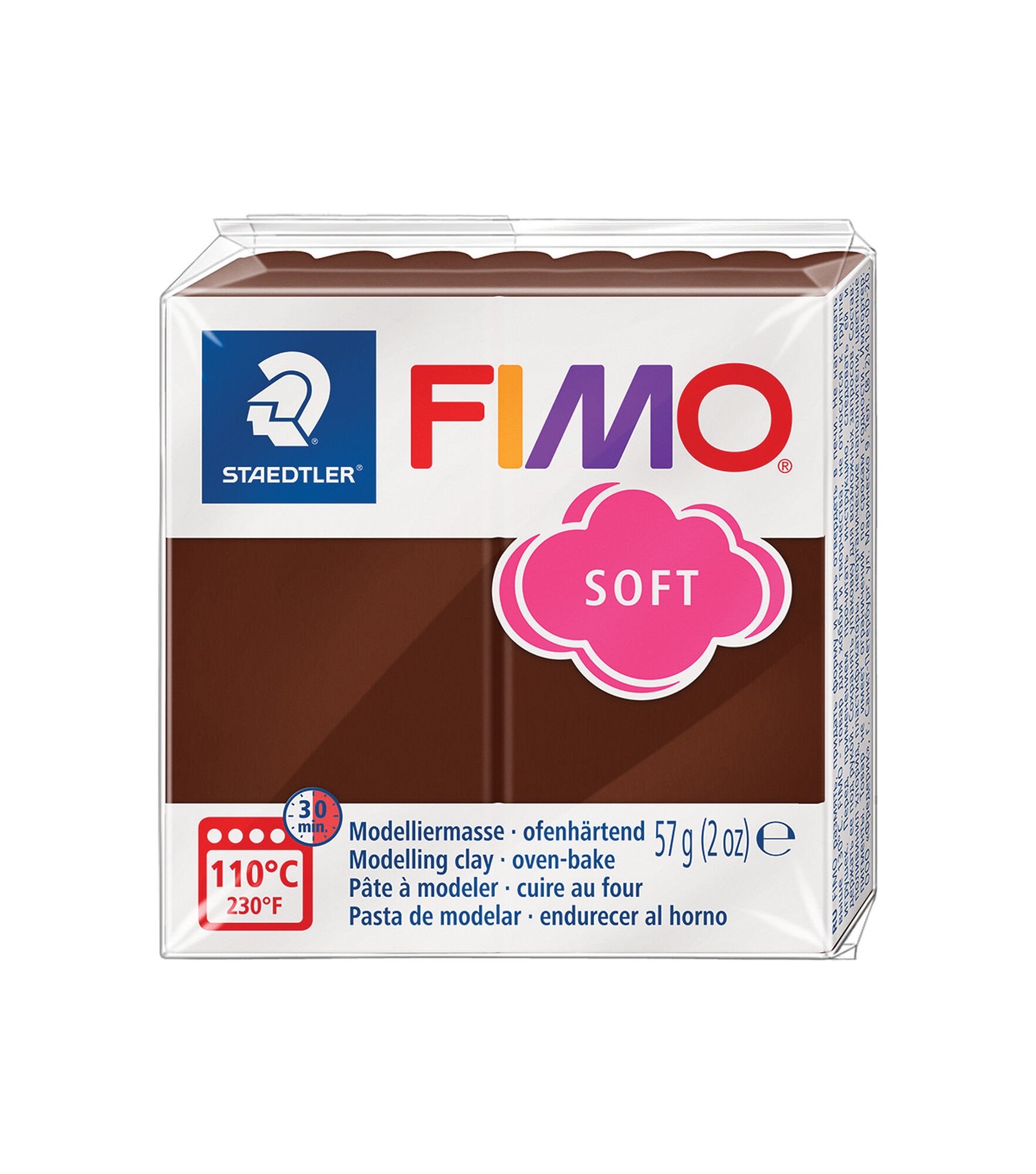 Fimo 2oz Soft Oven Bake Modeling Clay, Chocolate, hi-res