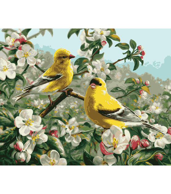 Plaid Paint By Number Kit 16"x20" Goldfinches