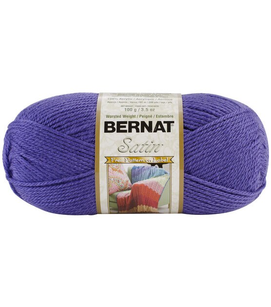 Bernat Satin Worsted Acrylic Yarn, , hi-res, image 1