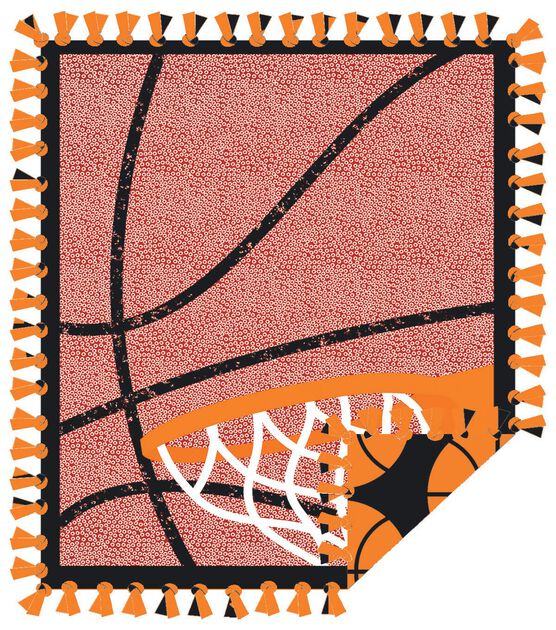 Basketball Quilt Kit, Varsity Sports Throw Blanket, Sewing Project Lar