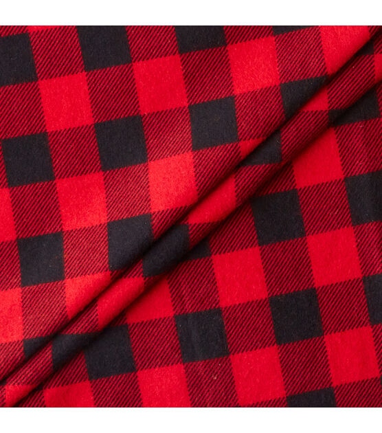 Eddie Bauer Red & Black Buffalo Flannel Prints Fabric, , hi-res, image 3