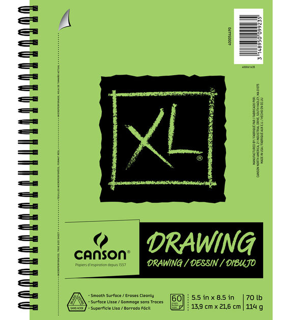 Canson XL 5.5''x8.5'' 60 Sheets Spiral Drawing Pad