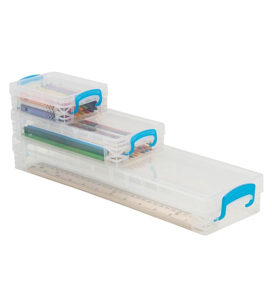 Super Stacker 3ct Plastic School Kit With Snap Tight Closure, , hi-res, image 3