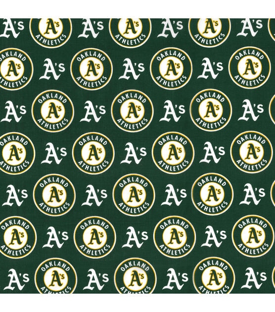 Fabric Traditions Oakland Athletics Cotton Fabric Logo, , hi-res, image 2