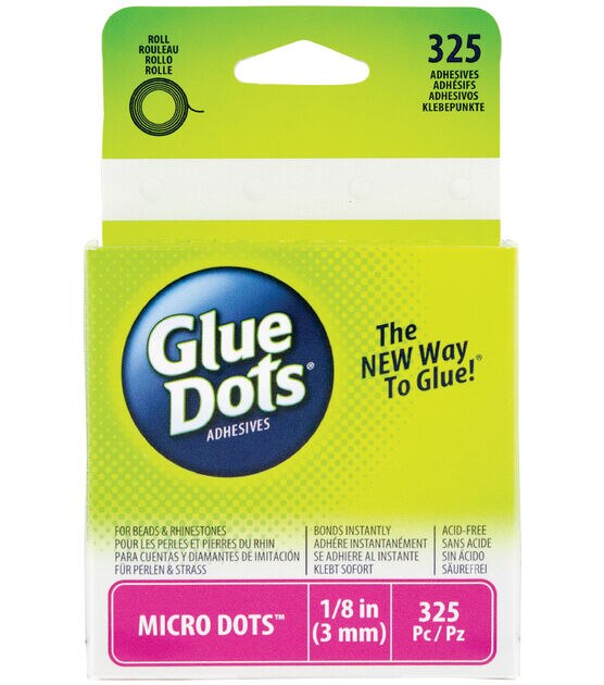 Glue Dots Micro Dots Roll 325 pc - 1/8 Dots – Honey Bee Stamps