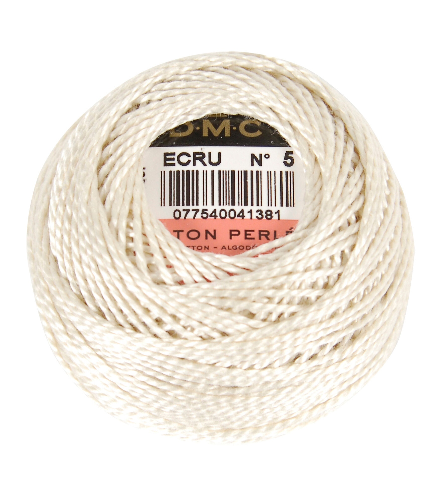 DMC 49yd Pearl Size 5 Cotton Balls Thread, Ecru, hi-res