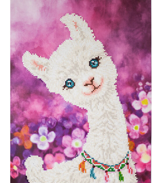 Diamond Dotz 19.5" x 15.5" Lulu Llama Embroidery Facet Art Kit