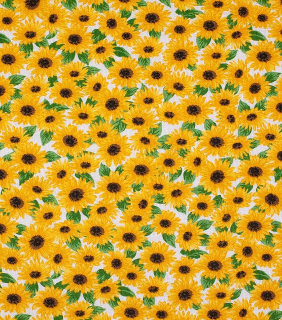 Sunflower Cotton Fabric, Cranston Print Works 