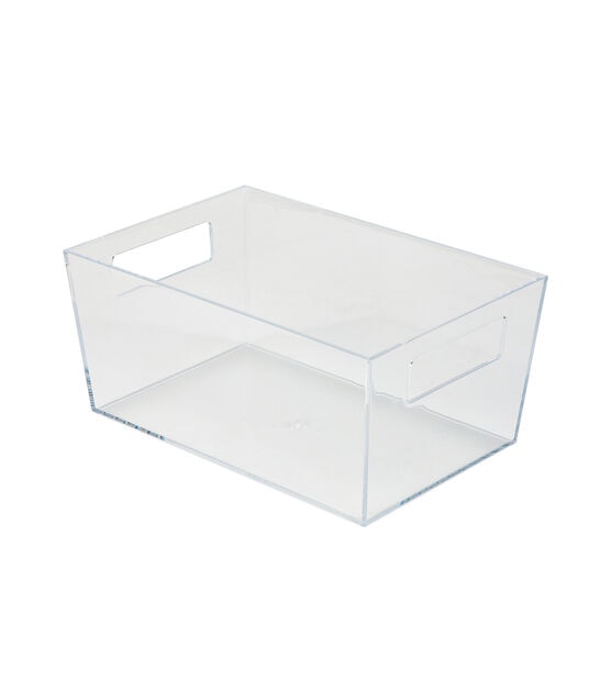 Simplify 11.5" Clear Storage Bin With Handles