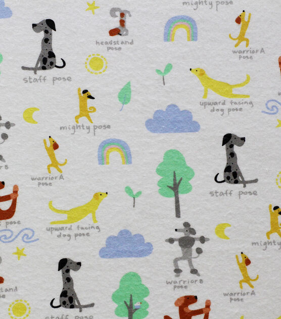 Dog Yoga Super Snuggle Flannel Fabric