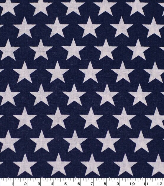 Stars on Navy 108" Wide Cotton Fabric