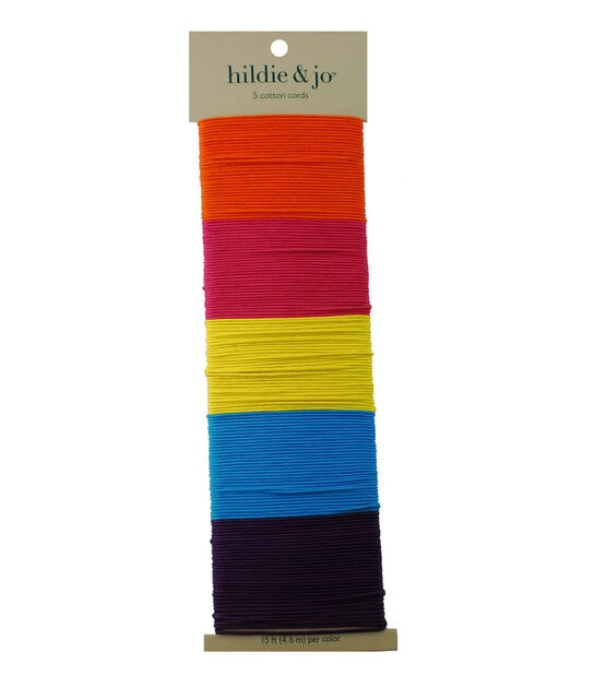 15' Multicolor Cotton Braiding Cords 5pk by hildie & jo