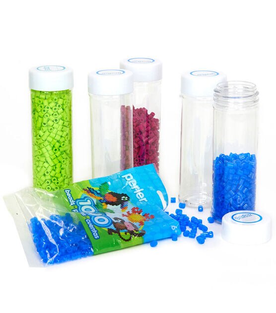 Perler 12pk Tall Cylinder Bead Storage Containers
