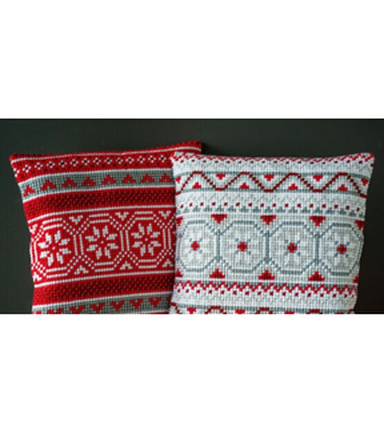Vervaco 16" Christmas Crystal Motif Cushion Cross Stitch Kit, , hi-res, image 5