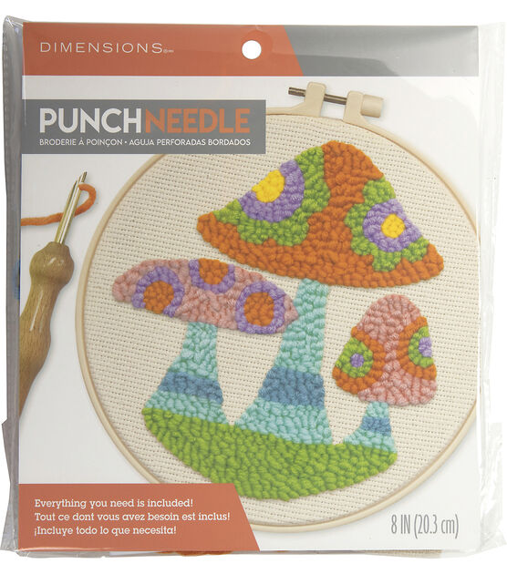  Dimensions 72-76200 Rainbow Punch Needle Embroidery Kit, 8''  Diameter : Everything Else