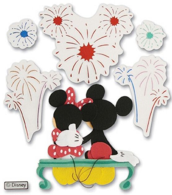 Disney Dimensional Vacation Stickers Fireworks Mickey