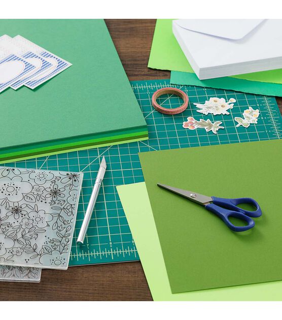 50 Sheet 8.5" x 11" Green Solid Core Cardstock Paper Pack by Park Lane, , hi-res, image 3