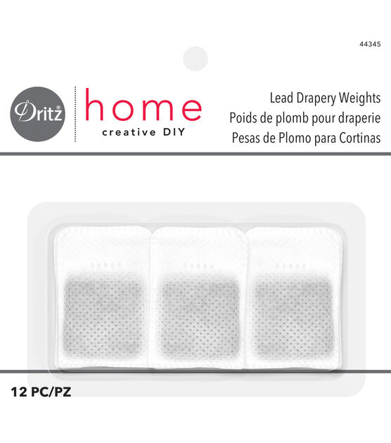 Dritz Home Covered Lead Drapery Weights, 12 pc