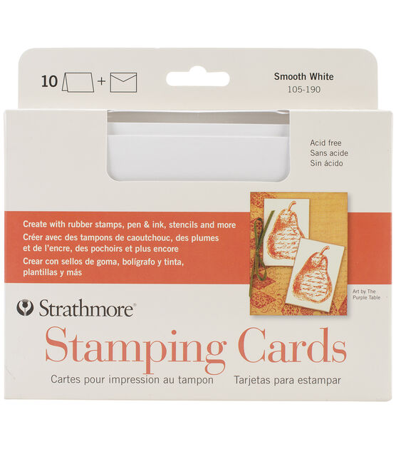 Strathmore Cards&Envelopes 5"X7" 10 Pkg Stamping