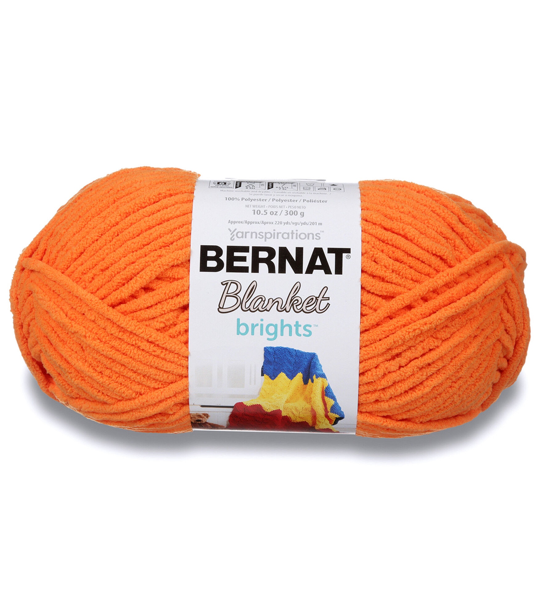 Bernat Blanket Brights 220yds Super Bulky Polyester Yarn, Carrot Orange, hi-res