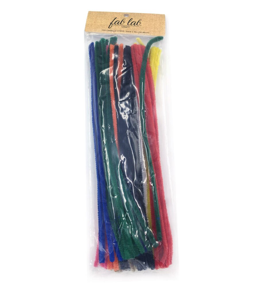 Darice 12'' 6mm Pipe Cleaners 100PK, Multi, swatch