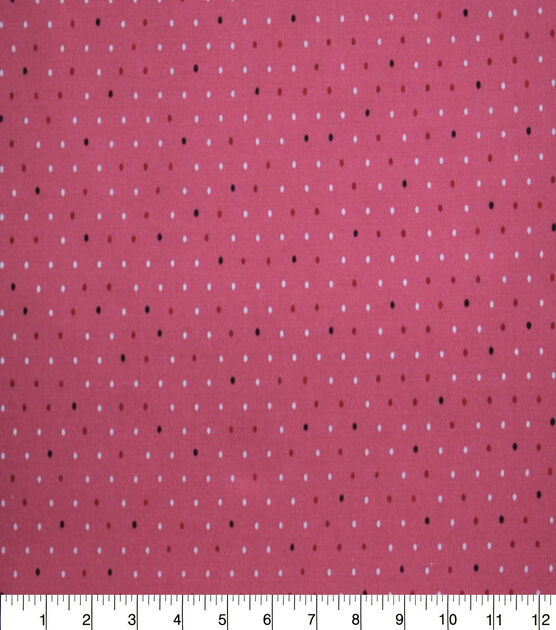 Multi Dots on Pink Quilt Cotton Fabric by Quilter's Showcase