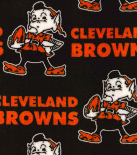 Fabric Traditions Cleveland Browns Fleece Fabric Retro
