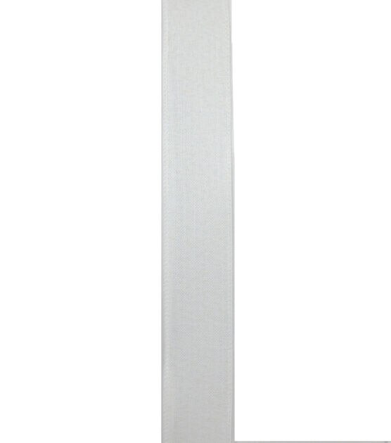 Save the Date Faux Linen Decorative Ribbon 1.5''x15'  White, , hi-res, image 2