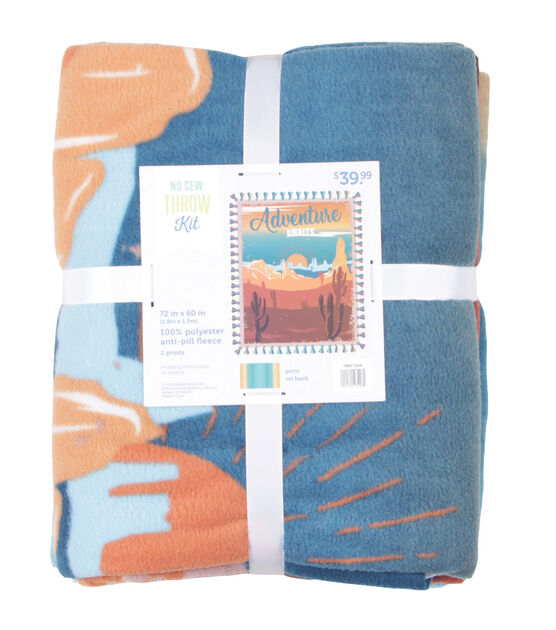  Desert Heirloom Anti-Pill No-Sew Throw Fleece Fabric Kit  (72x60) : Arts, Crafts & Sewing