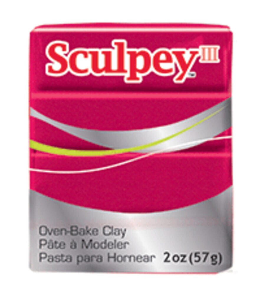 Sculpey 2oz Oven Bake Polymer Clay, Deep Red Pearl, swatch, image 1