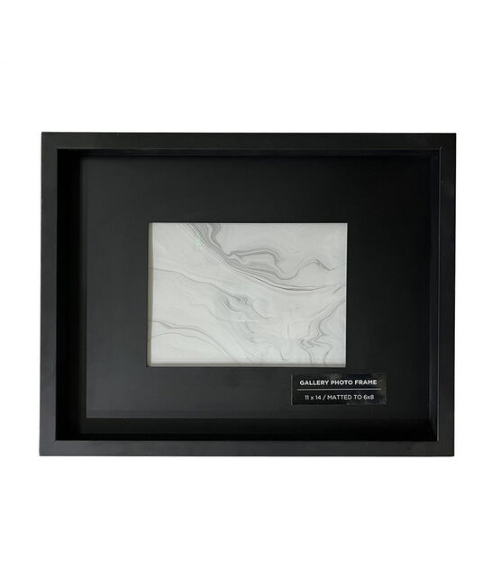 Innovative Creations Black Wooden Frame with Mat 11x14