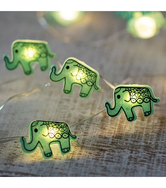 Northlight 10-Count LED Elephant Fairy Lights - Warm White, , hi-res, image 2