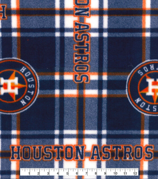 Fabric Traditions Houston Astros Fleece Fabric Plaid, , hi-res, image 2
