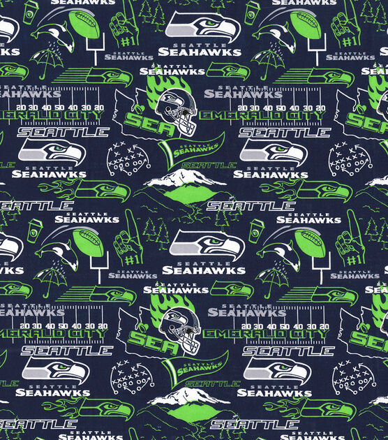 Fabric Traditions Seattle Seahawks Cotton Fabric Hometown, , hi-res, image 2