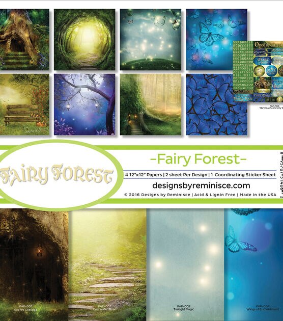 Reminisce Collection Kit 12"X12" Fairy Forest with Hollow Tree