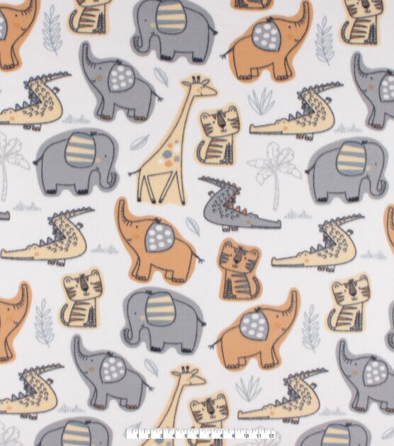 Jungle Animals Blizzard Fleece Fabric, , hi-res, image 4