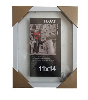10x10 Adjustable Metal Stand and Glass Floating Single Photo Frame Black  - Storied Home