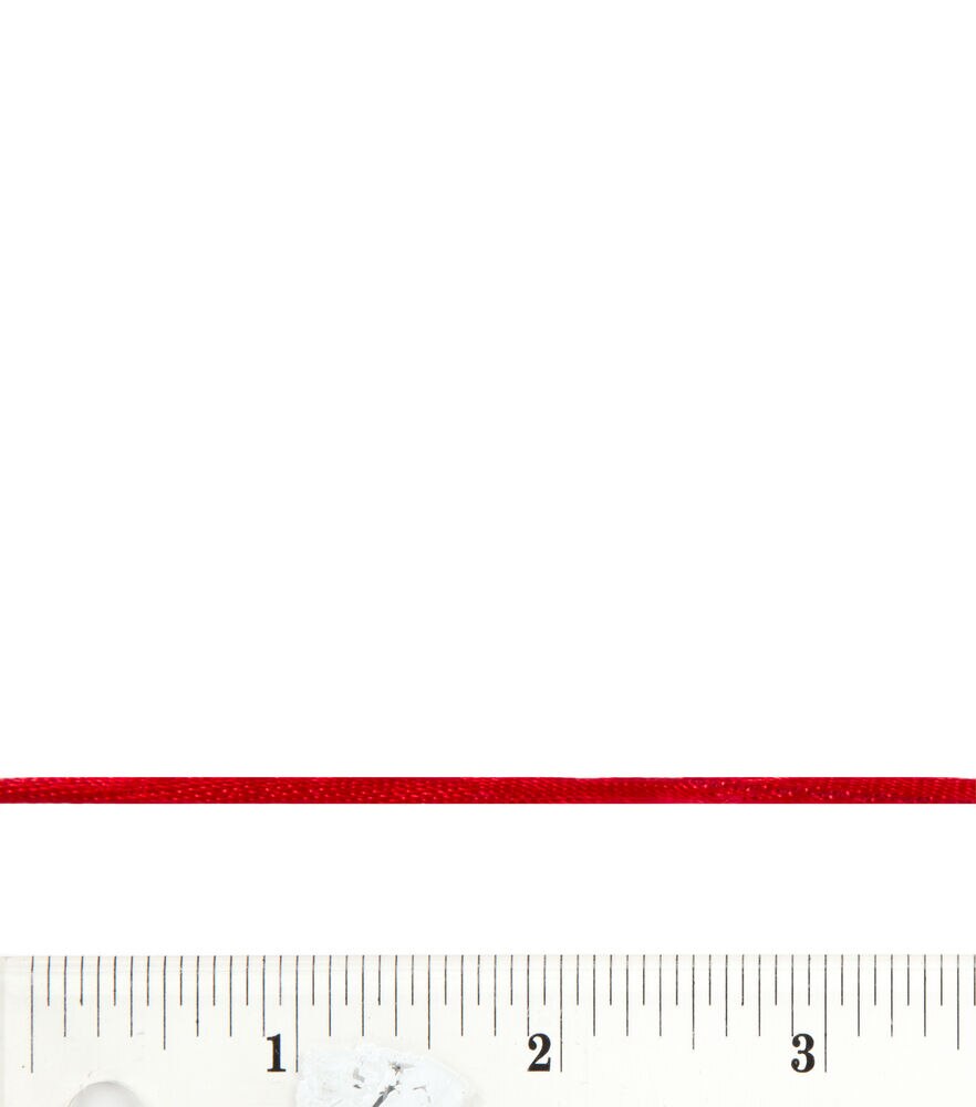 1/8'' Rattail Cord, Red, swatch
