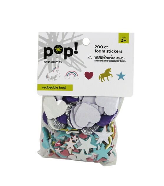 POP! Unicorn Rainbow Adhesive Foam Stickers