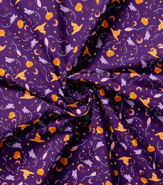 Harry Potter Spooky Magic Halloween Cotton Fabric, , hi-res, image 4