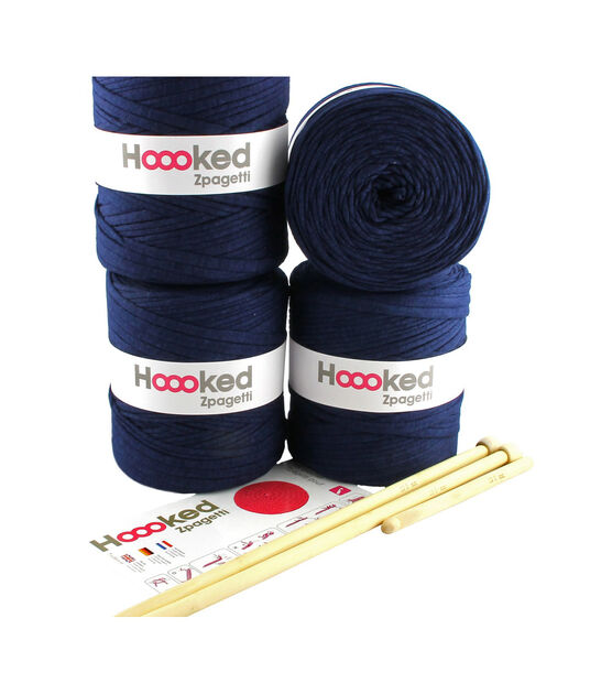 Hoooked Zpagetti Pouf Crochet & Knitting Kit, , hi-res, image 1