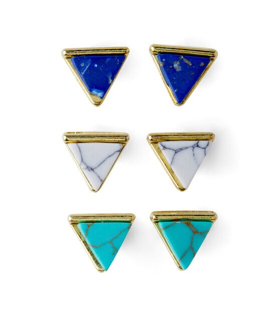 3ct Multicolor Triangle Earrings by hildie & jo, , hi-res, image 2