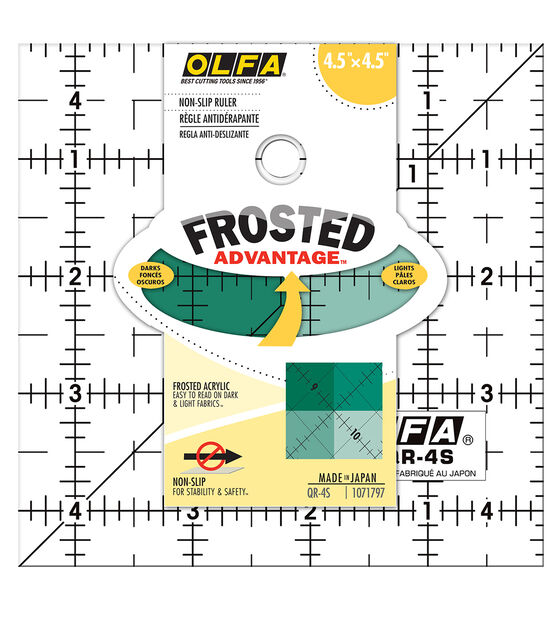 Olfa Frosted Ruler The Charm 4-1/2"x4-1/2"