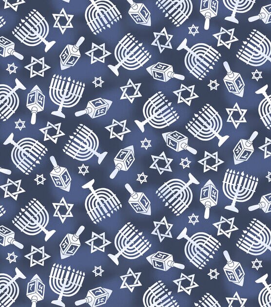 Holiday Icons Hanukkah Cotton Fabric