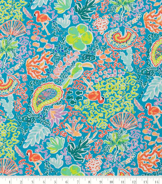 Art Gallery Fabrics Beach Treasures Luminescent West Palm Cotton Fabric, , hi-res, image 2