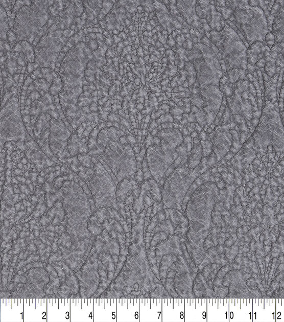 Lightweight Decor Fabric Grey Stone Wash Velour, , hi-res, image 1