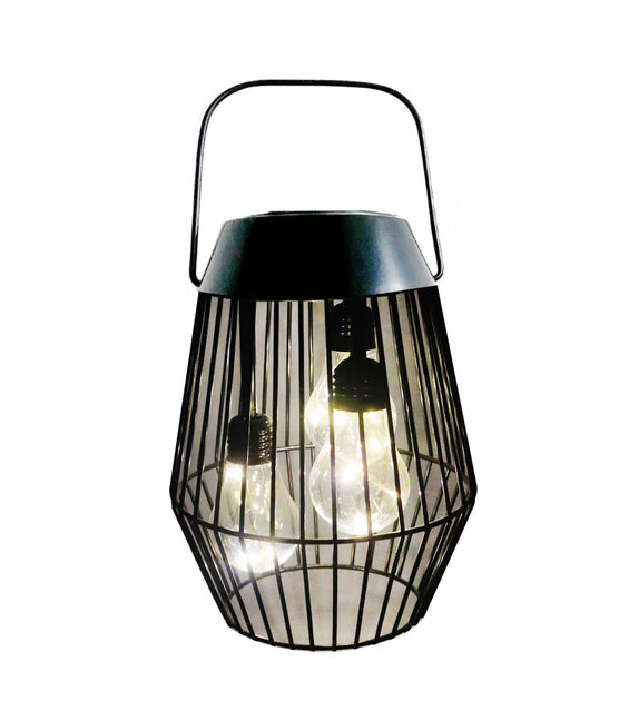 7" Summer Black Iron Solar Lantern by Place & Time, , hi-res, image 2
