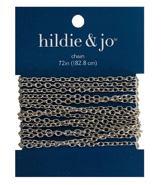 72" Sterling Silver Plated O Cable Chain by hildie & jo