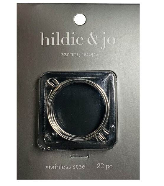 4" Stainless Steel Earring Hoops 22pk by hildie & jo