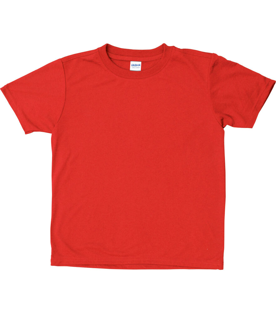Gildan Youth T-Shirt, Red, swatch